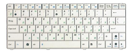 Клавиатура для ноутбука Asus EEE PC 1101 1101HA N10 N10E N10J White, RU Клавиатура для ноутбука Asus EEE PC 1101 1101HA N10 N10E N10J White, RU - фото 2