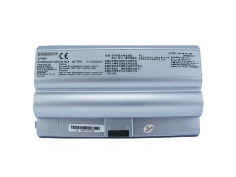 Аккумуляторная батарея для ноутбука Sony VAIO VGP-BPS8 VGN-FZ 11.1V Silver 5200mAh OEM - фото 5