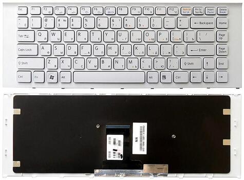 Клавиатура для ноутбука Sony Vaio (VPC-EA) White, (White Frame) RU