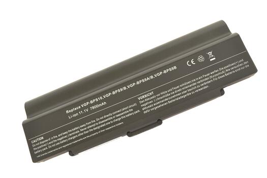 Усиленная аккумуляторная батарея для ноутбука Sony VAIO VGP-BPS9B VGN-NR260E 11.1V Black 7800mAh OEM - фото 2