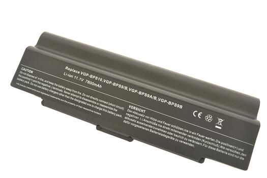 Усиленная аккумуляторная батарея для ноутбука Sony VAIO VGP-BPS9B VGN-NR260E 11.1V Black 7800mAh OEM - фото 3
