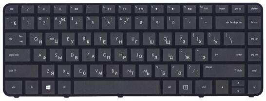 Клавиатура для ноутбука HP Pavilion (Chromebook 14) Black, (Black Frame) RU - фото 7