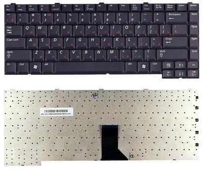 Клавиатура для ноутбука Samsung (X05, X06, X10, X20) Black, RU