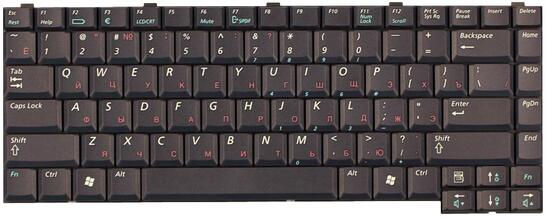 Клавиатура для ноутбука Samsung (X05, X06, X10, X20) Black, RU - фото 2