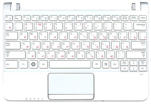 Клавиатура для ноутбука Samsung (NC110) White, (White TopCase), RU