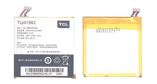 Аккумуляторная батарея для смартфона Alcatel TLp018B2 One Touch Idol 6030 3.8V White 1800mAh 6.84Wh Аккумуляторная батарея для смартфона Alcatel TLp018B2 One Touch Idol 6030 3.8V White 1800mAh 6.84Wh