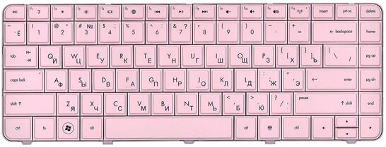 Клавиатура для ноутбука HP Pavilion (G4, G4-1000) Pink, RU - фото 2