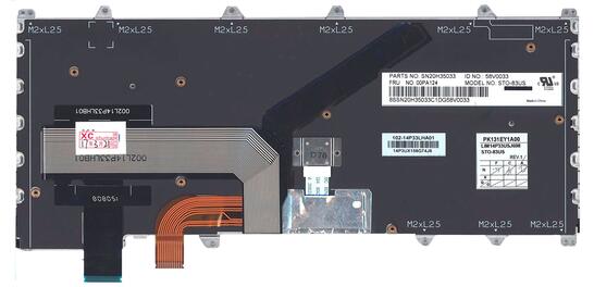 Клавиатура для ноутбука Lenovo ThinkPad (Yoga 260, 460) с указателем (Point Stick), с подсветкой (Light) Black RU - фото 3