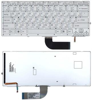 Клавиатура для Sony Vaio (VPC-SD, VPC-SB) Silver с подсветкой (Light), (Silver Frame) RU Клавиатура для Sony Vaio (VPC-SD, VPC-SB) Silver с подсветкой (Light), (Silver Frame) RU