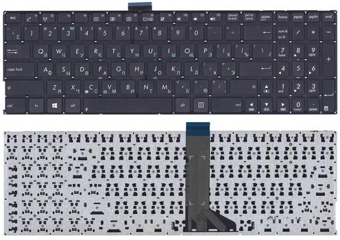 Клавиатура для ноутбука Asus (X555L) Black, (No Frame), RU Клавиатура для ноутбука Asus (X555L) Black, (No Frame), RU