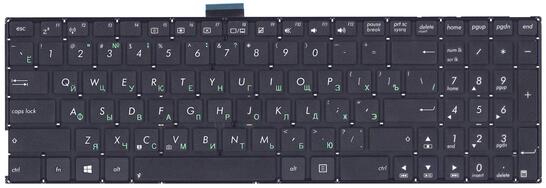 Клавиатура для ноутбука Asus (X555L) Black, (No Frame), RU Клавиатура для ноутбука Asus (X555L) Black, (No Frame), RU - фото 2