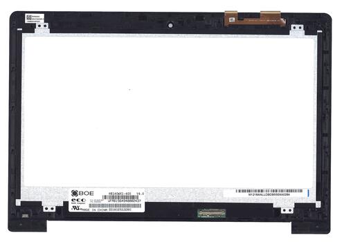 Матрица с тачскрином (модуль) для ноутбука Asus S400 HD черный. HB140WX1-400 V4.0, B140XW03 V.0, N140BGE -L42, TCF14F21 V1.1, LP140WH2(TL)(E2), TCP14F21 V1.0