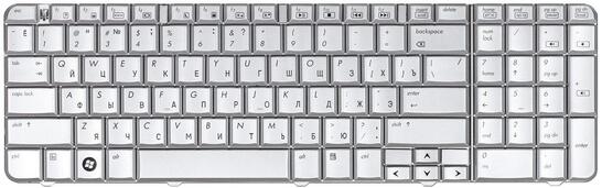 Клавиатура для ноутбука HP Pavilion (G70) Silver, RU - фото 2