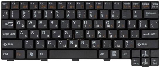 Клавиатура для ноутбука Fujitsu LifeBook (P1610, P1510) Black, RU - фото 7