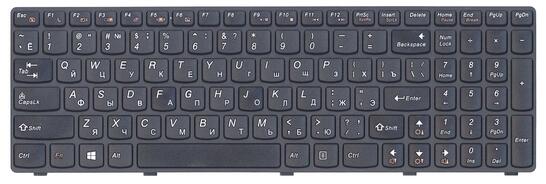 Клавиатура для ноутбука Lenovo IdeaPad (G500, G700), Black, (Black Frame) RU - фото 7