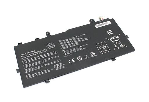 Аккумуляторная батарея для ноутбука Asus C21N1714 Vivobook Flip TP401N 7.6V Black 4900mAh OEM Аккумуляторная батарея для ноутбука Asus C21N1714 Vivobook Flip TP401N 7.6V Black 4900mAh OEM