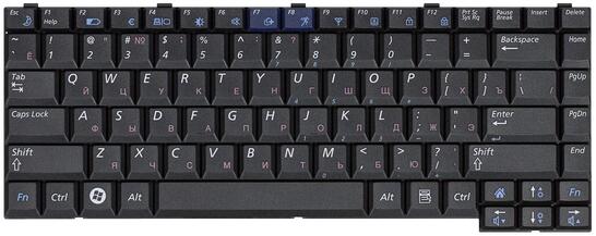 Клавиатура для ноутбука Samsung (X11) Black, RU - фото 2