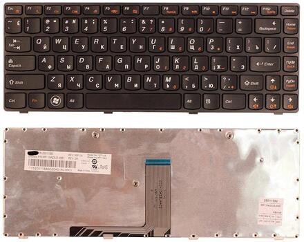 Клавиатура для ноутбука Lenovo IdeaPad (B470, V470) Black, (Black Frame), RU