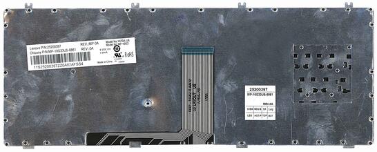 Клавиатура для ноутбука Lenovo IdeaPad (Y470) Black, (Black Frame), RU - фото 3