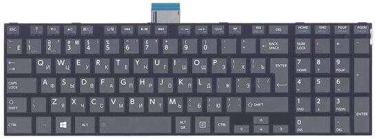 Клавиатура Toshiba Satellite (L50D-A, L70-A, S50-A, S50D-A, S70-A, S70D-A, S70T-A, S75-A, S75D-A, S75T-A) Black, (Black Frame) RU (вертикальный энтер) - фото 2