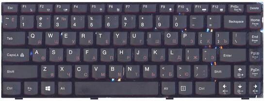 Клавиатура для ноутбука Lenovo IdeaPad (Y410P) Black, (Black Frame), RU - фото 2