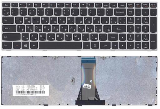 Клавиатура для ноутбука Lenovo IdeaPad (G50-70, G50-30), Black, (Gray Frame) RU - фото 6