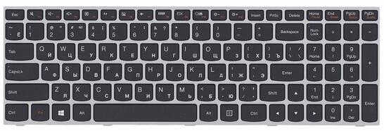 Клавиатура для ноутбука Lenovo IdeaPad (G50-70, G50-30), Black, (Gray Frame) RU - фото 7