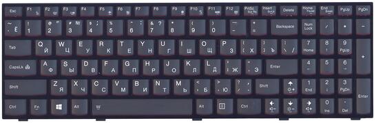 Клавиатура для ноутбука Lenovo IdeaPad (Y500) с подсветкой (Light), Black, (Black Frame) RU Клавиатура для ноутбука Lenovo IdeaPad (Y500) с подсветкой (Light), Black, (Black Frame) RU - фото 2
