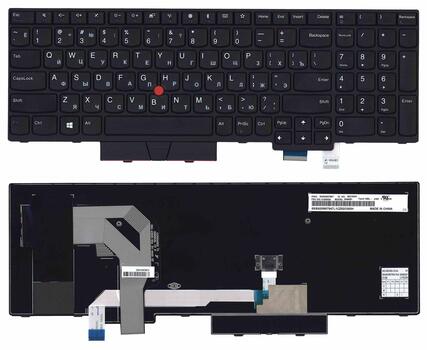 Клавиатура для ноутбука Lenovo Thinkpad (T580) Black, (Black Frame), RU