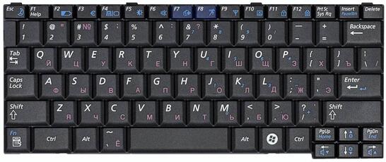 Клавиатура для ноутбука Samsung (Q45, Q35) Black, RU - фото 2
