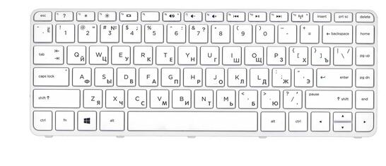 Клавиатура для ноутбука HP Pavilion (14-e) White, (White Frame), RU Клавиатура для ноутбука HP Pavilion (14-e) White, (White Frame), RU - фото 2