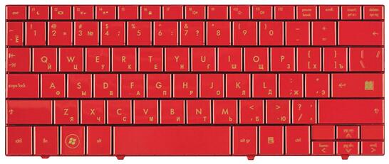 Клавиатура для ноутбука HP Mini (700, 1000, 1100) Red, RU - фото 7