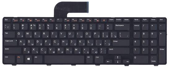Клавиатура для ноутбука Dell Inspiron (5720, 7720, N7110) Vostro (3750) XPS (L702X) с подсветкой (Light) Black, (Black Frame), RU - фото 2