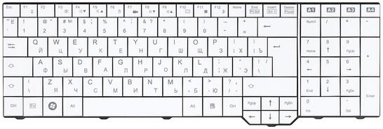 Клавиатура для ноутбука Fujitsu Amilo (XA3530, PI3625, LI3910, XI3650) White, RU - фото 2