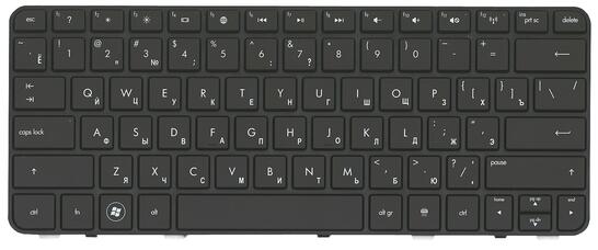 Клавиатура для ноутбука HP Pavilion (DM1-3000) Black, (Black Frame) RU - фото 2