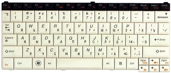 Клавиатура для ноутбука Lenovo IdeaPad (S10-3T) White, RU - фото 2