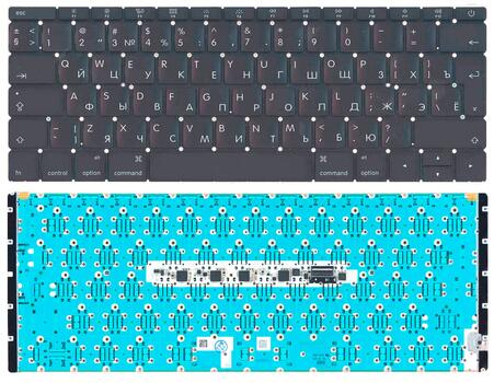 Клавиатура для ноутбука Apple MacBook 12&quot; (A1534) Black, (No Frame), RU (вертикальный энтер)