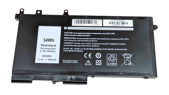 Аккумуляторная батарея для ноутбука Dell 3DDDG Latitude E5580 11.4V Black 3000mAh OEM - фото 6