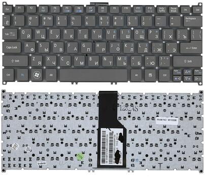 Клавиатура для ноутбука Acer Aspire S3, S5 Gray, (No Frame) RU