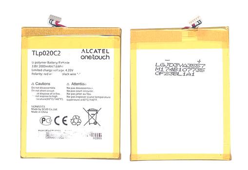 Аккумуляторная батарея для смартфона Alcatel TLp020C2 One Touch Idol 2 3.8V White 2000mAh 7.6Wh Аккумуляторная батарея для смартфона Alcatel TLp020C2 One Touch Idol 2 3.8V White 2000mAh 7.6Wh
