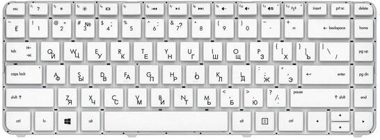 Клавиатура для ноутбука HP Pavilion (G4-2000) White, (No Frame) RU - фото 2