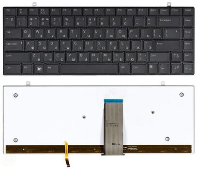 Клавиатура для ноутбука Dell Studio XPS (13, 1340, 16, 1640, 1645, 1647) с подсветкой (Light) Black, RU