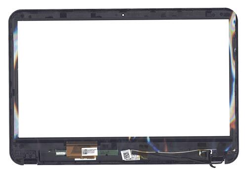 Тачскрин (Сенсорное стекло) для ноутбука Dell Inspiron 15R 04J3M2 c рамкой черный - фото 2