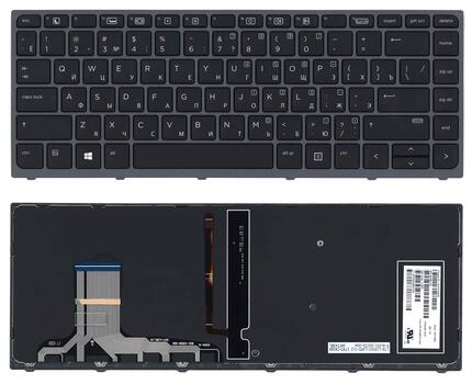 Клавиатура для ноутбука HP Zbook (Studio G3) Black с подсветкой (Light) (No Frame) RU
