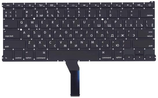 Клавиатура Apple MacBook Air 2011+ A1369 (2011 года), A1466 (2012, 2013, 2014, 2015 года) Black, (No Frame), RU (горизонтальный энтер) - фото 7