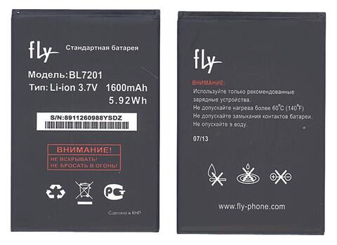 Аккумуляторная батарея для Fly BL8002 IQ4490i ERA Nano 10 3.7V Black 1500mAh 5.55Wh