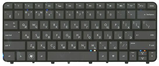 Клавиатура для ноутбука HP Folio (13-1000, 13-2000) с подсветкой (Light), Black, (Black Frame) RU - фото 2