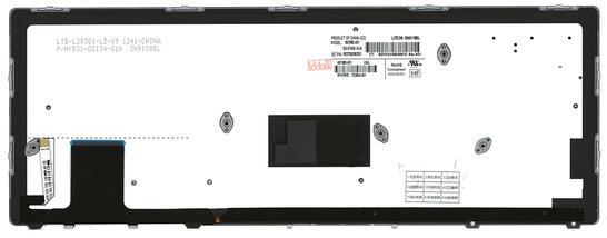 Клавиатура для ноутбука HP EliteBook Folio (9470M) с подсветкой (Light), с указателем (Point Stick), Black, (Silver Frame) RU - фото 3