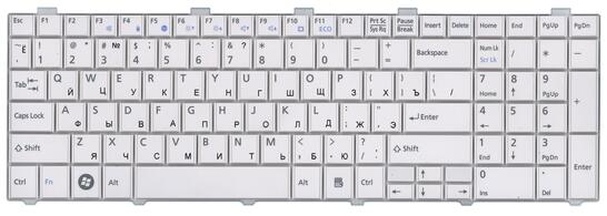 Клавиатура для ноутбука Fujitsu LifeBook (A530, A531, AH512, AH530, AH531, NH751) White, RU - фото 2