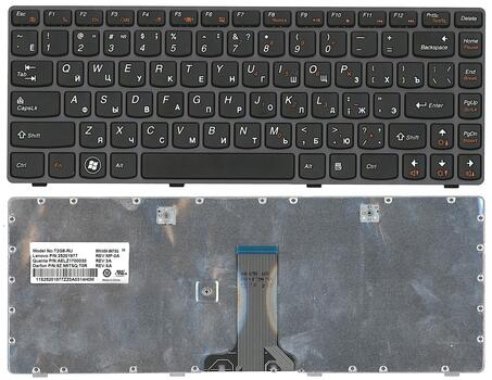 Клавиатура для ноутбука Lenovo IdeaPad (G480), Black, (Black Frame), RU Клавиатура для ноутбука Lenovo IdeaPad (G480), Black, (Black Frame), RU